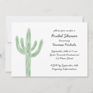 Invitation Carton d'invitation de fiançailles au cactus sagua
