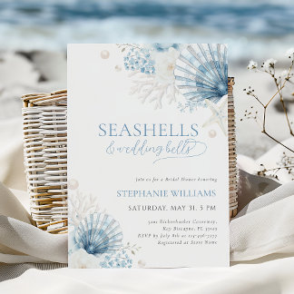 Invitation Carton d'invitation de fiançailles 'Coquillages & 