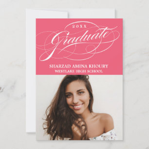 INVITATION CARTON D'INVITATION DE GRADUATION 2 ÉLÉGANT ET STY