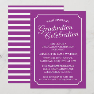 INVITATION CARTON D'INVITATION DE GRADUATION ÉLÉGANT CHIC ET