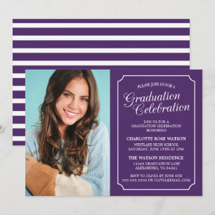 INVITATION CARTON D'INVITATION DE GRADUATION ÉLÉGANT CHIC ET