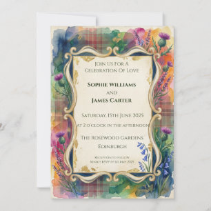 Invitation Carton d'invitation de mariage à fleurs sauvages t