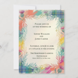 Invitation Carton d'invitation de mariage à fleurs sauvages t