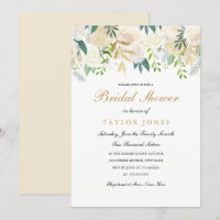 Carton d'invitation de mariage à motif de feuille