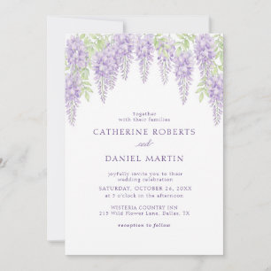 Invitation Carton d'invitation de mariage à motif floral de g