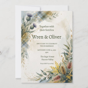Invitation Carton d'invitation de mariage à motif floral This