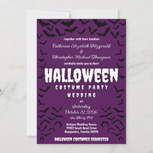Invitation Carton d'invitation de mariage à thème Halloween f