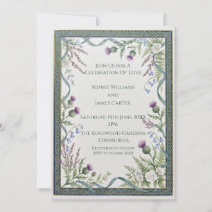 Invitation Carton d'invitation de mariage au chardon celtique