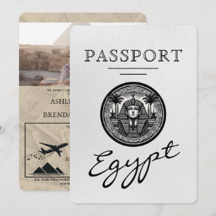Invitation Carton d'invitation de mariage au passeport égypti