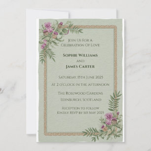 Invitation Carton d'invitation de mariage au tartan celtique