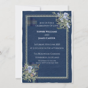 Invitation Carton d'invitation de mariage au tartan celtique 