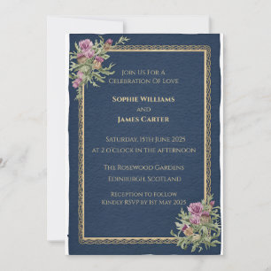 Invitation Carton d'invitation de mariage au tartan celtique 