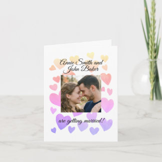 Invitation Carton d'invitation de mariage aux coeurs flottant