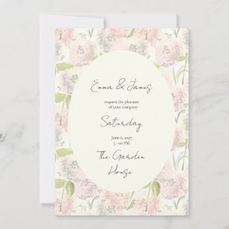 Invitation Carton d'invitation de mariage aux fleurs d'Horten