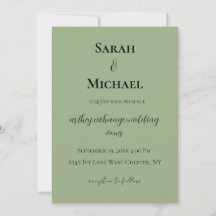 Carton d'invitation de mariage basique et élégant