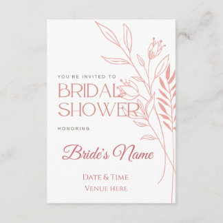 Invitation Carton d'invitation de mariage botanique moderne e