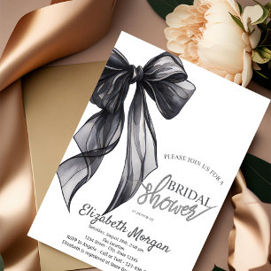 Invitation Carton d'invitation de mariage chic noir à rayures