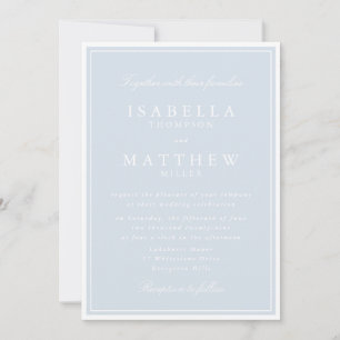 Invitation Carton d'invitation de mariage classique encadré b