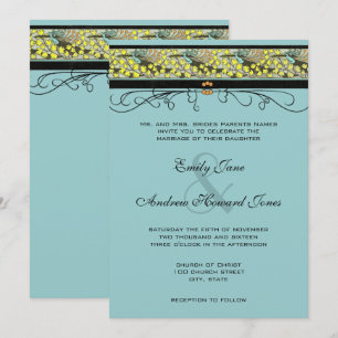 Invitation Carton d'invitation de mariage Colibris & Adiante