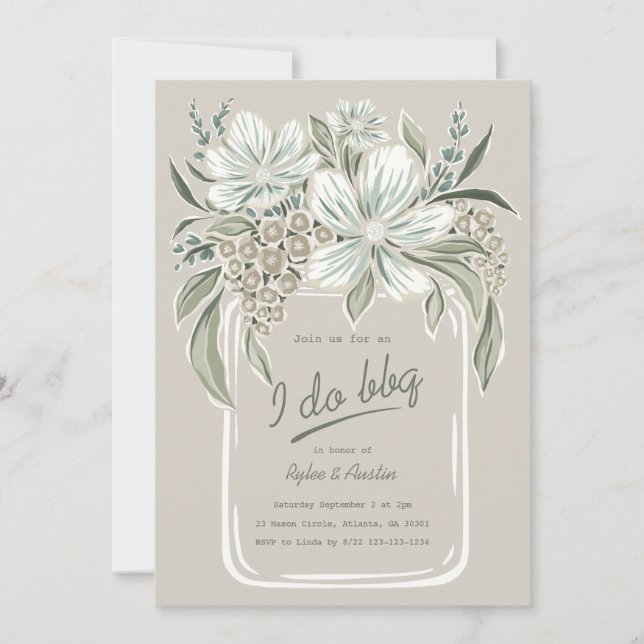 Invitation Carton d'invitation de mariage couple Rustic I Do  (Devant)