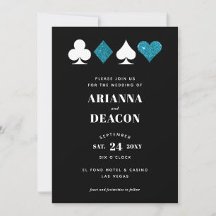 Invitation Carton d'invitation de mariage de casino moderne a