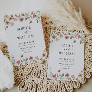 Invitation Carton d'invitation de mariage de jardin