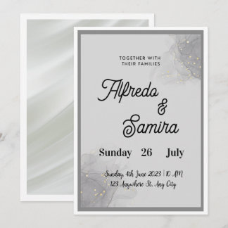 Invitation Carton d'invitation de mariage écriture classique