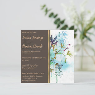 Invitation Carton d'invitation de mariage Élégance Florale Aq