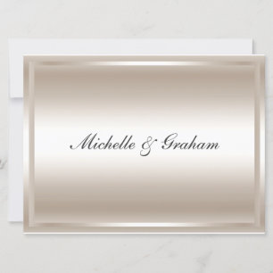 Invitation Carton d'invitation de mariage élégant argenté pop