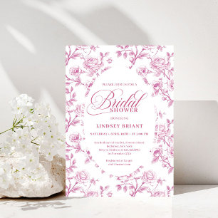 Invitation Carton d'invitation de mariage élégant aux roses p