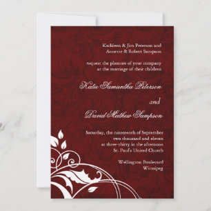 Invitation Carton d'invitation de mariage en Bourgogne