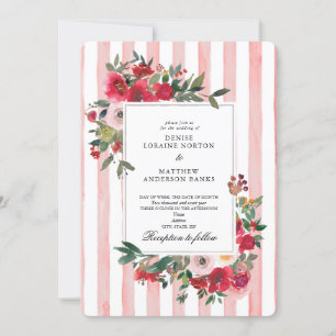 Invitation Carton d'invitation de mariage en craie mauve