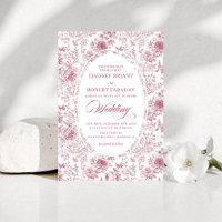 Carton d'invitation de mariage en toile française