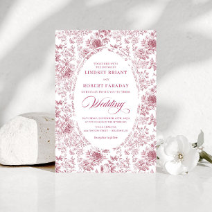 Invitation Carton d'invitation de mariage en toile française