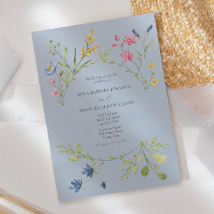 Invitation Carton d'invitation de mariage Fleur sauvage de pr