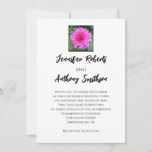 Invitation Carton d'invitation de mariage floral au chrysanth