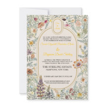 Carton d'invitation de mariage floral aux fleurs s