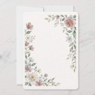 Invitation Carton d'invitation de mariage floral vert sauge 5
