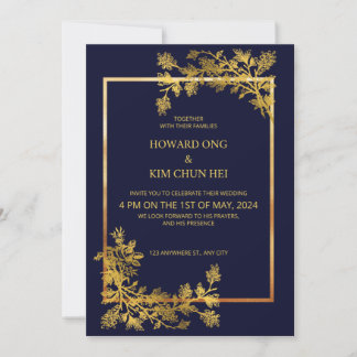 Invitation Carton d'invitation de mariage formel classique