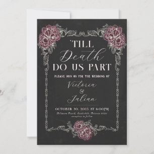 Invitation Carton d'invitation de mariage gothique victorien