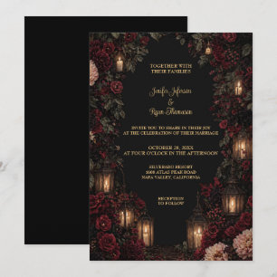 Invitation Carton d'invitation de mariage Halloween gothique 