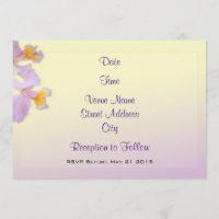 Carton d'invitation de mariage Iris Violet