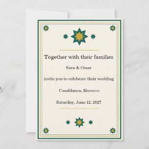 Invitation Carton d'invitation de mariage marocain personnali