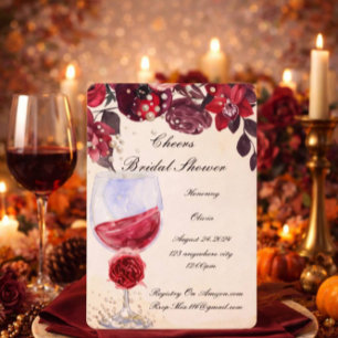 Invitation carton d'invitation de mariage perles floral borde