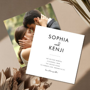 Invitation Carton d'invitation de mariage photo carré éditori
