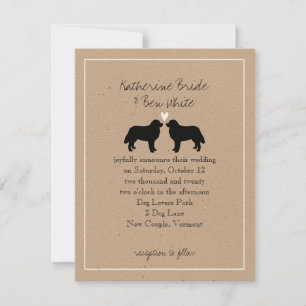 Invitation Carton d'invitation de mariage pour Chiens de mont