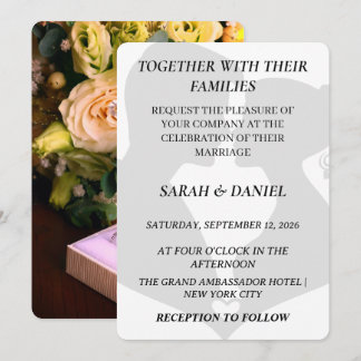 Invitation Carton d'invitation de mariage pour couple silhoue