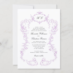 Invitation Carton d'invitation de mariage tout-en-un en chino