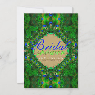 Invitation Carton d'invitation de mariage vert et bleu de pao