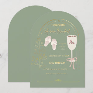 Invitation Carton d'invitation de mariage vert sauge élégant 